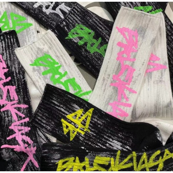 Шкарпетки повсякденні "Графіті", бавовна, універсальні шкарпетки, 7 видів