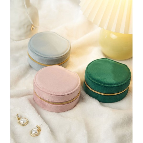 Органайзер для прикрас, фланелевий, на блискавці, скринька для зберігання ювелірних виробів, 11х 10,5х 5,5 см