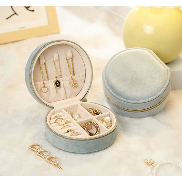 Органайзер для прикрас, фланелевий, на блискавці, скринька для зберігання ювелірних виробів, 11х 10,5х 5,5 см