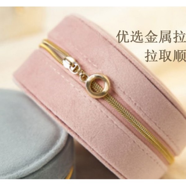 Органайзер для прикрас, фланелевий, на блискавці, скринька для зберігання ювелірних виробів, 11х 10,5х 5,5 см