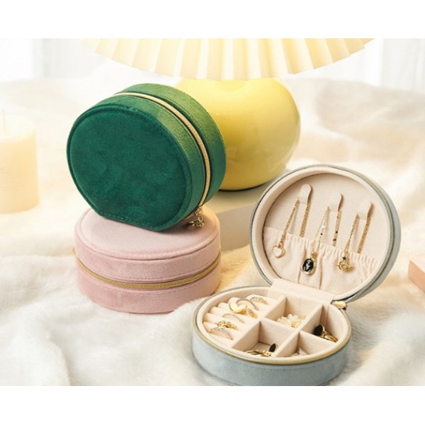 Органайзер для прикрас, фланелевий, на блискавці, скринька для зберігання ювелірних виробів, 11х 10,5х 5,5 см