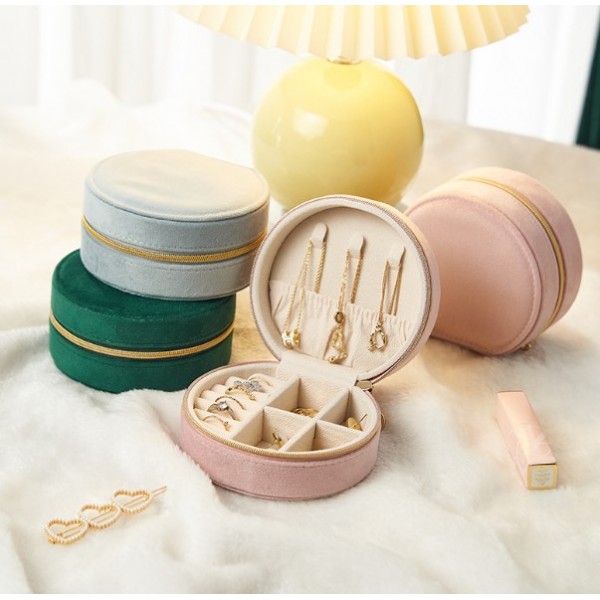 Органайзер для прикрас, фланелевий, на блискавці, скринька для зберігання ювелірних виробів, 11х 10,5х 5,5 см