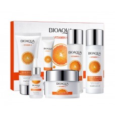 Подарунковий набір для обличчя, зволожуючий, Bioaqua Vitamin C Set, з вітаміном С, 6 засобів