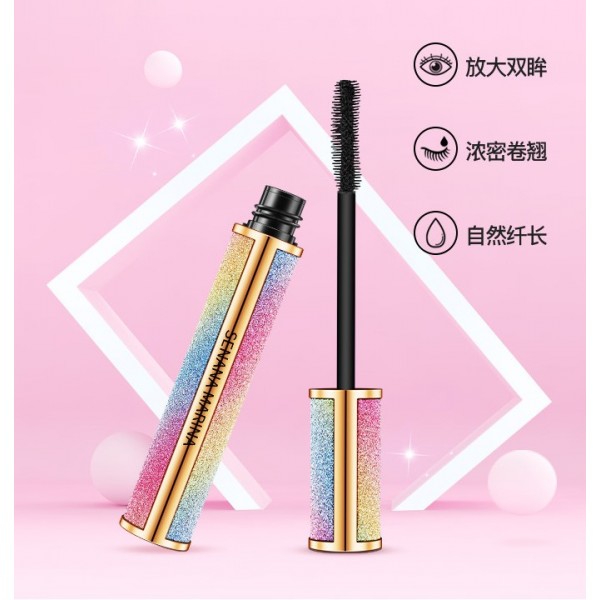 Туш для вій з ефектом 4D Senana Starry Sky Mascara, водостійка, чорна, 8 г 