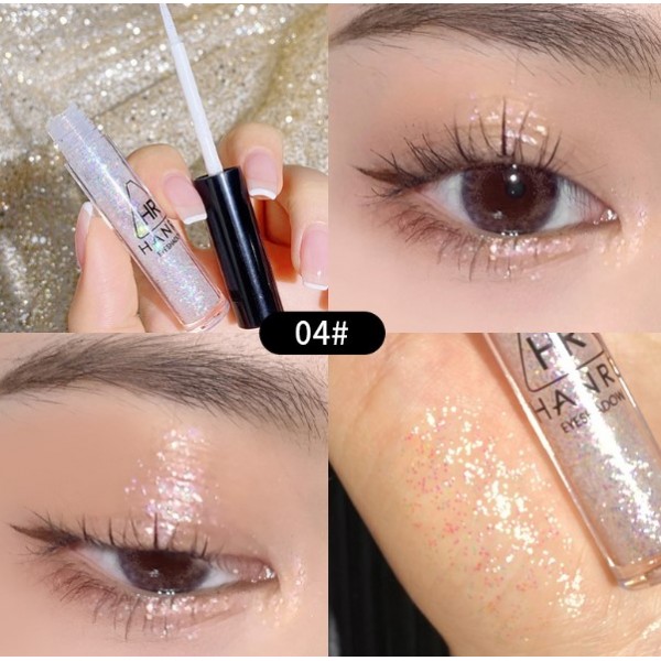 Тіні перламутрові для повік Hanru Eyeshadow, рідкі блискучі тіні для очей, 4 види