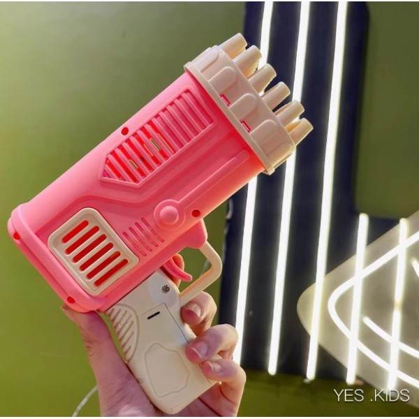Пістолет бульбашковий Bubble Shooter Bazuka, дитячий генератор мильних бульбашок, 32 отвори, 2 кольори