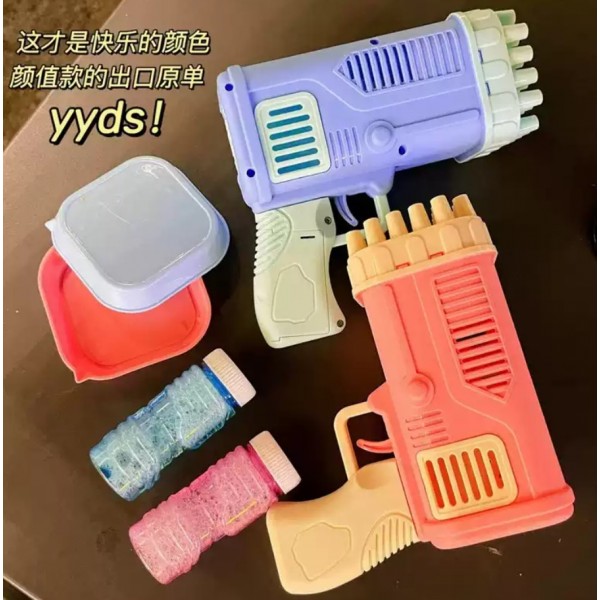 Пістолет бульбашковий Bubble Shooter Bazuka, дитячий генератор мильних бульбашок, 32 отвори, 2 кольори