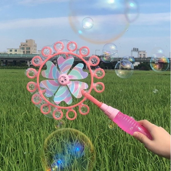 Генератор мильних бульбашок Round Bubble Wand, у вигляді вітряка, 2 кольори