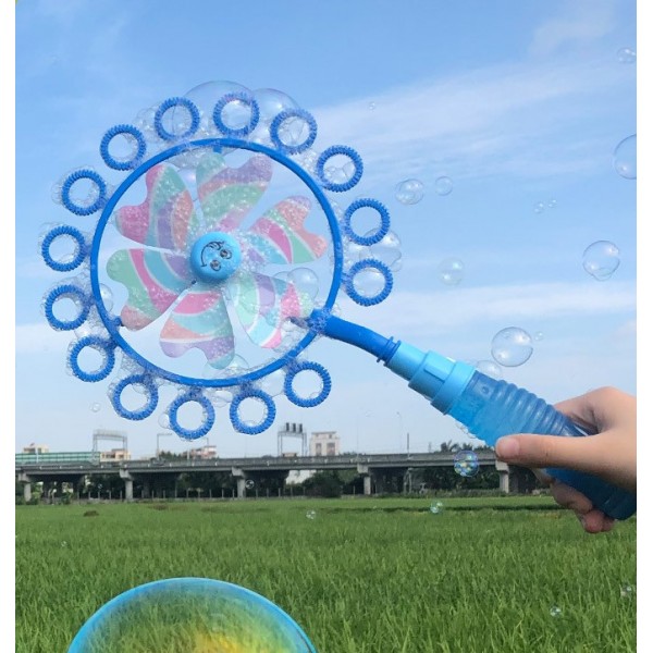 Генератор мильних бульбашок Round Bubble Wand, у вигляді вітряка, 2 кольори