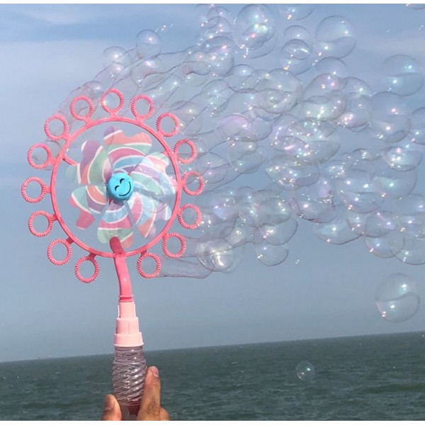 Генератор мильних бульбашок Round Bubble Wand, у вигляді вітряка, 2 кольори