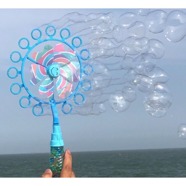 Генератор мильних бульбашок Round Bubble Wand, у вигляді вітряка, 2 кольори