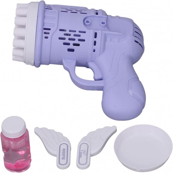 Пістолет бульбашковий Angel Bubble Gun, дитячий генератор мильних бульбашок, 23 отвори, 2 кольори