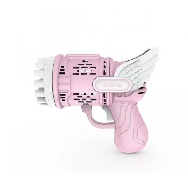 Пістолет бульбашковий Angel Bubble Gun, дитячий генератор мильних бульбашок, 23 отвори, 2 кольори