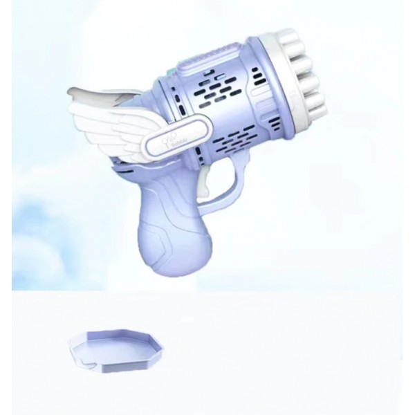 Пістолет бульбашковий Angel Bubble Gun, дитячий генератор мильних бульбашок, 23 отвори, 2 кольори
