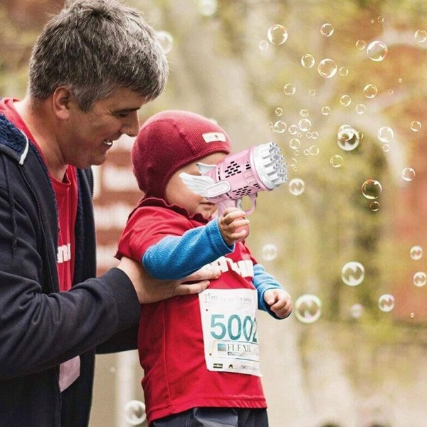 Пістолет бульбашковий Angel Bubble Gun, дитячий генератор мильних бульбашок, 23 отвори, 2 кольори