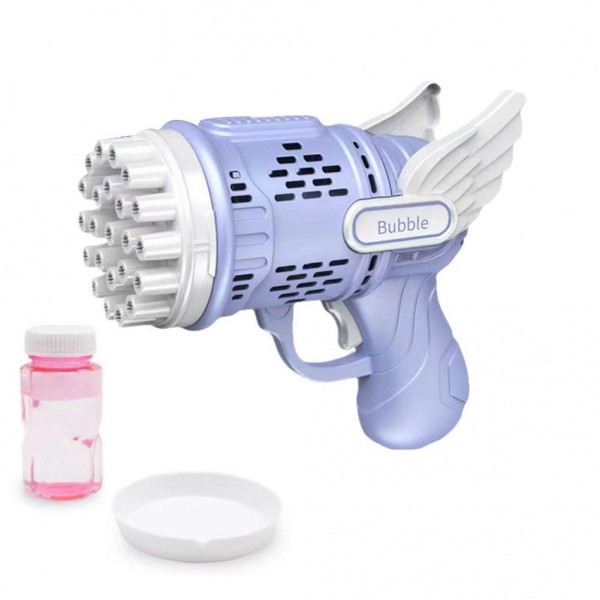 Пістолет бульбашковий Angel Bubble Gun, дитячий генератор мильних бульбашок, 23 отвори, 2 кольори