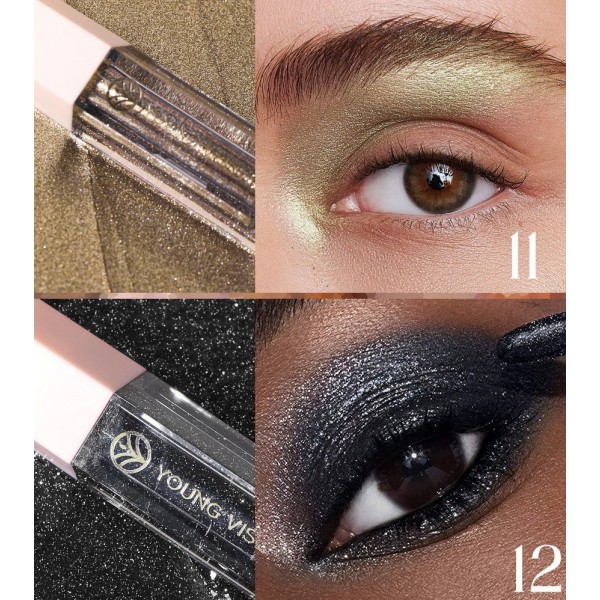 Тіні кольорові для повік Young Vision Liquid Eyeshadow, 12 кольорів  