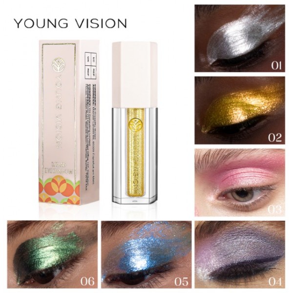 Тіні кольорові для повік Young Vision Liquid Eyeshadow, 12 кольорів  