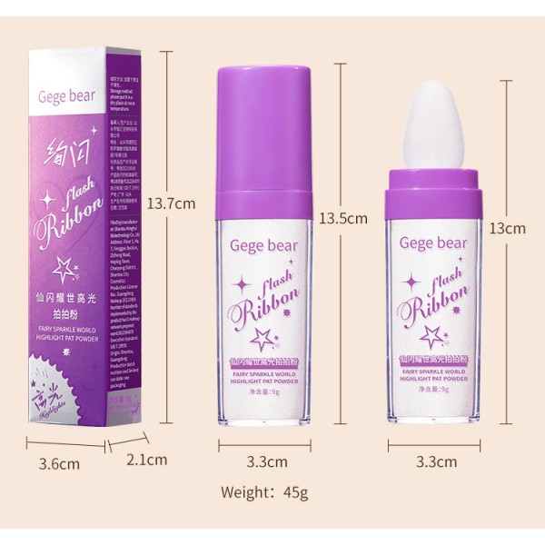 Хайлайтер для обличчя Gege bear Flash Ribbon, три кольори Хайлайтер для обличчя Gege bear Flash Ribbon, три кольори