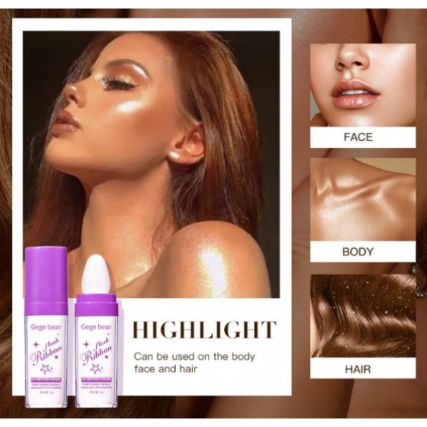 Хайлайтер для обличчя Gege bear Flash Ribbon, три кольори Хайлайтер для обличчя Gege bear Flash Ribbon, три кольори