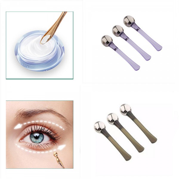 Масажна палочка для очей, з металевою кулькою, аплікатор для крему навколо очей, 1,2х5,7 см