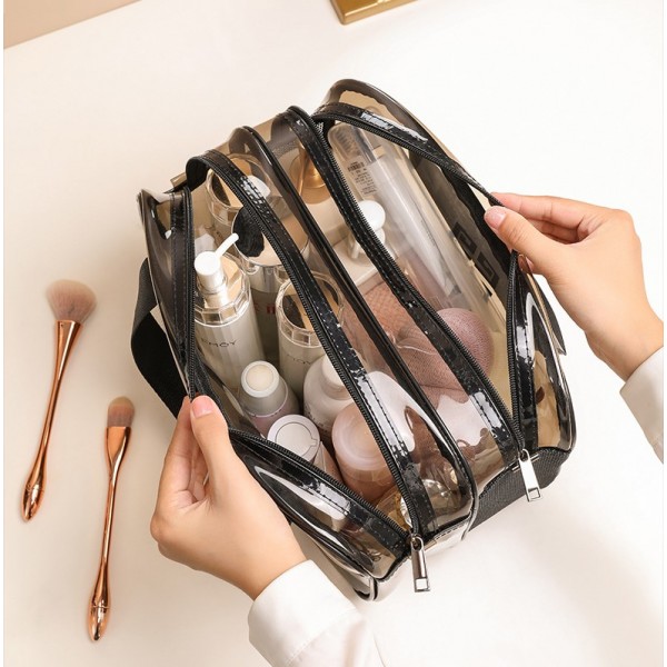 Косметичка двошарова "Washbag", водонепроникна тревел косметичка, 3 кольори, 31х21х15