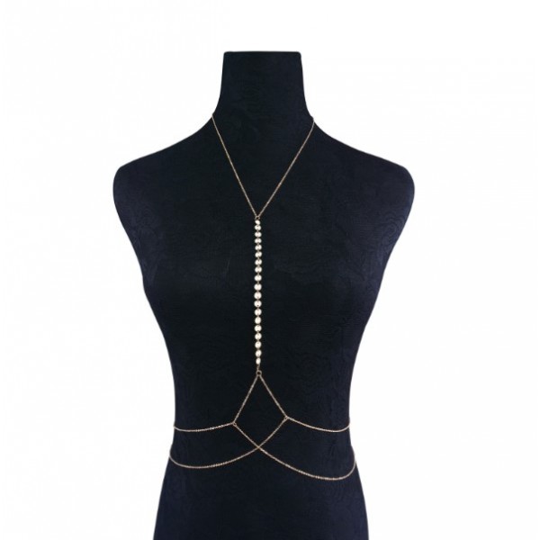 Ланцюжок на талію та шию "Summer", золото та срібло 