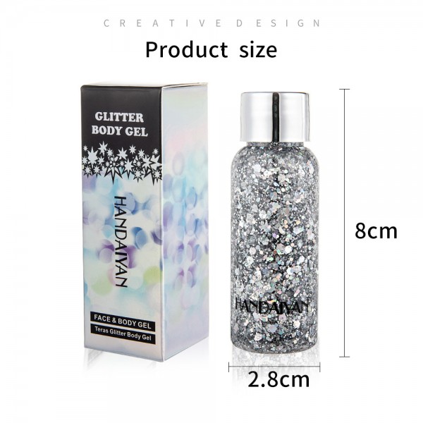 Глітер рідкий для обличчя та тіла Handaiyan Glitter Body Gel, різні кольори, 30 г Глітер рідкий для обличчя та тіла Handaiyan Glitter Body Gel, різні кольори, 30 г