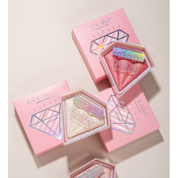 Хайлайтер для обличчя Handaiyan Diamond Glow, у вигляді діаманта, 5 кольорів 