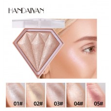 Хайлайтер для обличчя Handaiyan Diamond Glow, у вигляді діаманта, 5 кольорів 