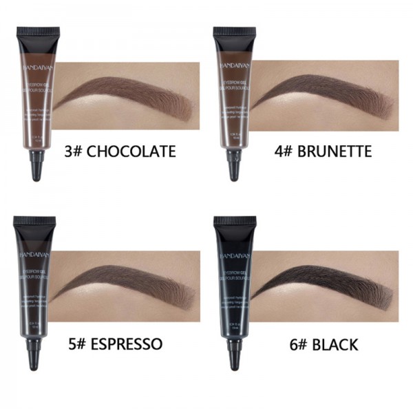 Гель для фарбування і фіксації брів Handaiyan Eyebrow Gel, 6 кольорів
