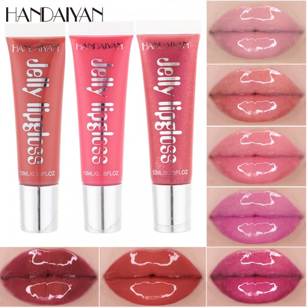 Блиск для губ Handaiyan Jelly Lip Gloss, зволожуючий прозорий блиск, 12 кольорів Блиск для губ Handaiyan Jelly Lip Gloss, зволожуючий прозорий блиск, 12 кольорів