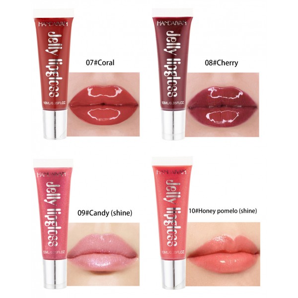Блиск для губ Handaiyan Jelly Lip Gloss, зволожуючий прозорий блиск, 12 кольорів Блиск для губ Handaiyan Jelly Lip Gloss, зволожуючий прозорий блиск, 12 кольорів