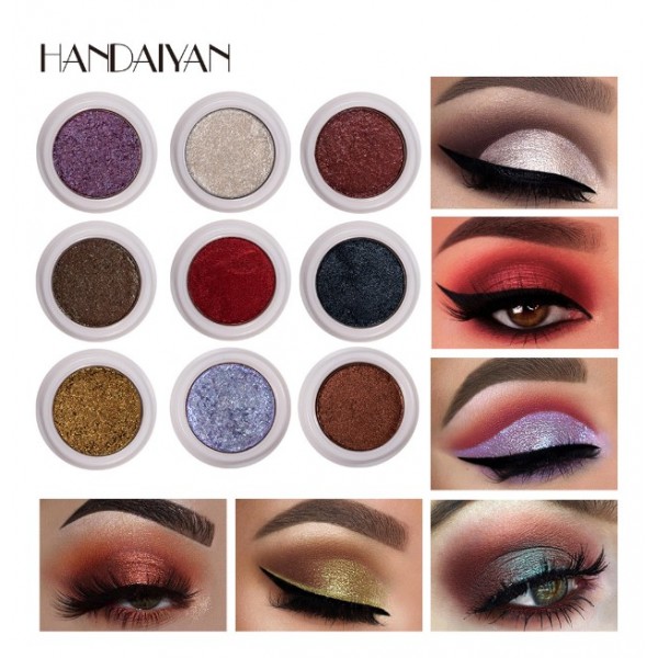 Тіні перламутрові для повік Handaiyan Metal & Chameleon Eye Shadow, тіні - хамелеон для очей, 12 кольорів