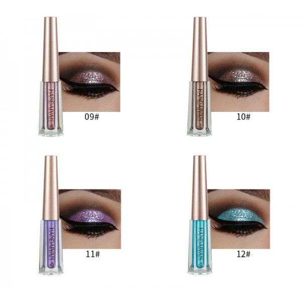 Тени перламутровые, жидкие для век Handaiyan Diamond Liquid Eyeshadow, блестящие жидкие тени, 12 цветов Тени перламутровые, жидкие для век Handaiyan Diamond Liquid Eyeshadow, блестящие жидкие тени, 12 цветов