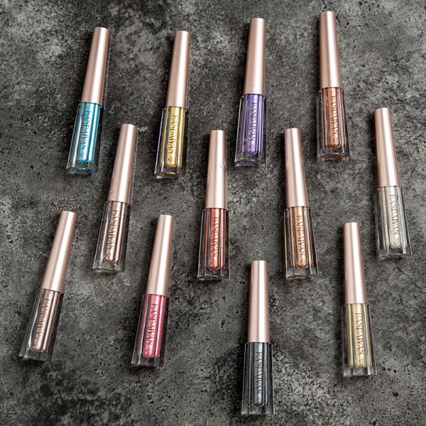 Тени перламутровые, жидкие для век Handaiyan Diamond Liquid Eyeshadow, блестящие жидкие тени, 12 цветов Тени перламутровые, жидкие для век Handaiyan Diamond Liquid Eyeshadow, блестящие жидкие тени, 12 цветов