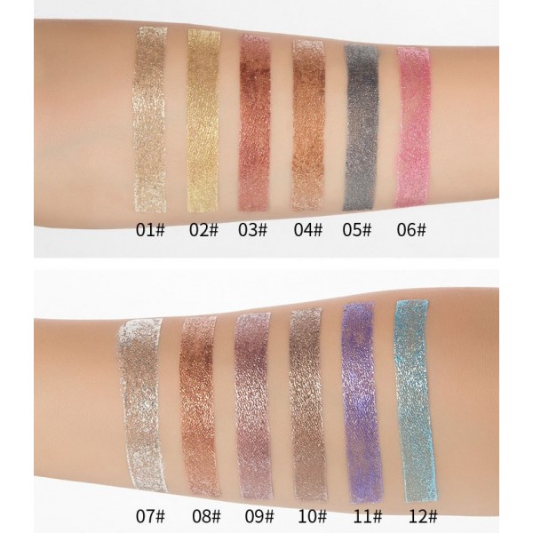 Тени перламутровые, жидкие для век Handaiyan Diamond Liquid Eyeshadow, блестящие жидкие тени, 12 цветов Тени перламутровые, жидкие для век Handaiyan Diamond Liquid Eyeshadow, блестящие жидкие тени, 12 цветов