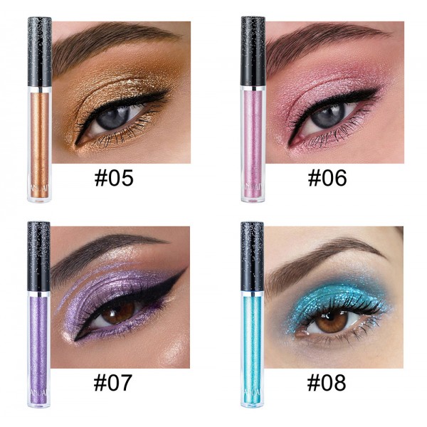 Тіні для повік перламутрові, блискучі, Handaiyan Liquid Eyeshadow, 12 кольорів