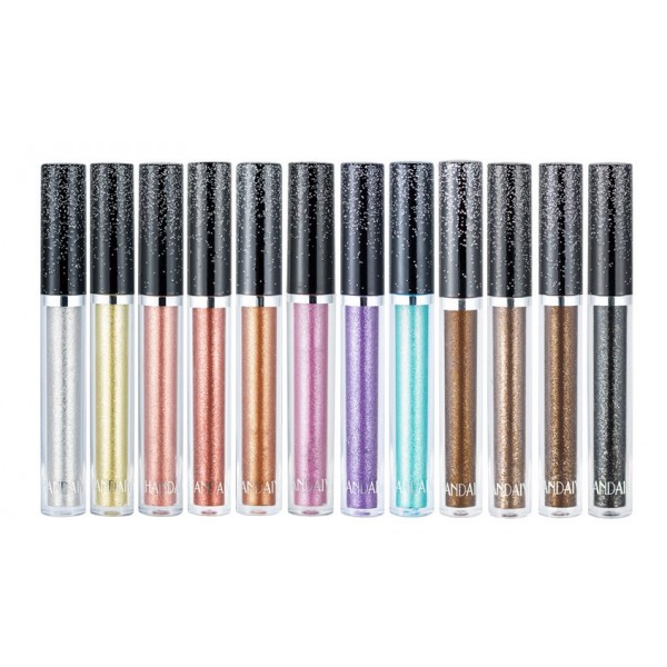 Тіні для повік перламутрові, блискучі, Handaiyan Liquid Eyeshadow, 12 кольорів