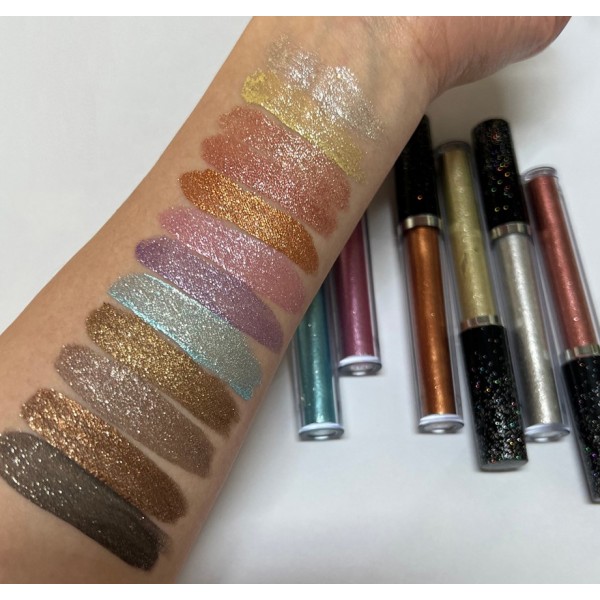 Тіні для повік перламутрові, блискучі, Handaiyan Liquid Eyeshadow, 12 кольорів