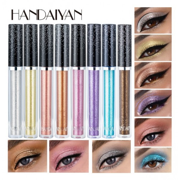 Тіні для повік перламутрові, блискучі, Handaiyan Liquid Eyeshadow, 12 кольорів