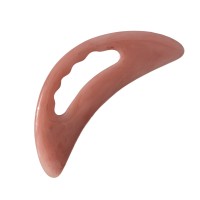 Шкребок Гуаша, загострена пластина, масажер для Гуаша, рожева смола, 12х24 см