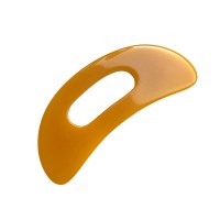 Шкребок Гуаша, пластина-масажер для Гуаша, жовта смола, 8х20 см