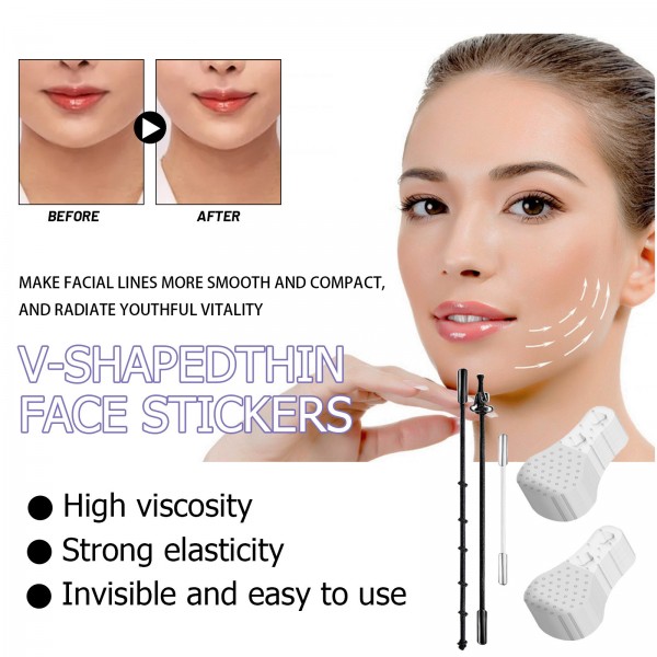 Невидимий стікер для підтяжки обличчя Eelhoe V-shapedthin Stickers, тейп для підтяжки обличчя, 40 шт Невидимий стікер для підтяжки обличчя Eelhoe V-shapedthin Stickers, тейп для підтяжки обличчя, 40 шт