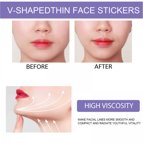 Невидимий стікер для підтяжки обличчя Eelhoe V-shapedthin Stickers, тейп для підтяжки обличчя, 40 шт Невидимий стікер для підтяжки обличчя Eelhoe V-shapedthin Stickers, тейп для підтяжки обличчя, 40 шт