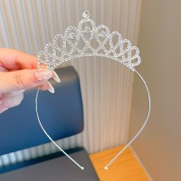 Корона обруч на голову зі стразами   "Drop of Water",  срібло