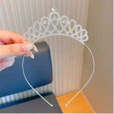 Корона обруч на голову зі стразами "Drop of Water", срібло