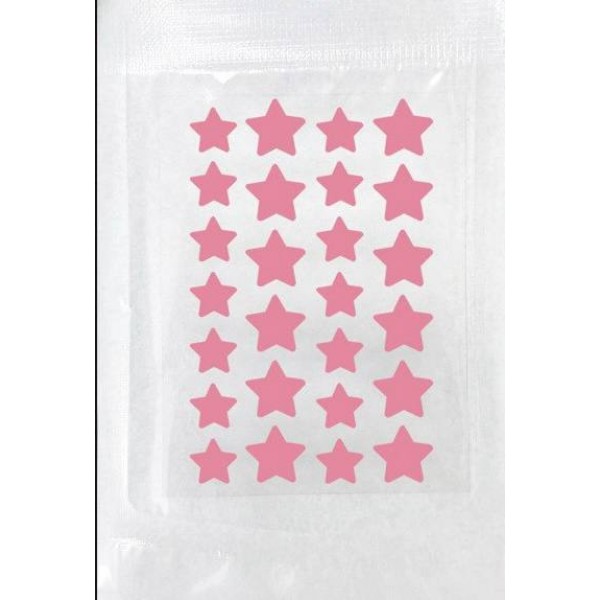 Гідроколоїдний пластир від прищів у формі зірки, рожевий, 1х40 шт