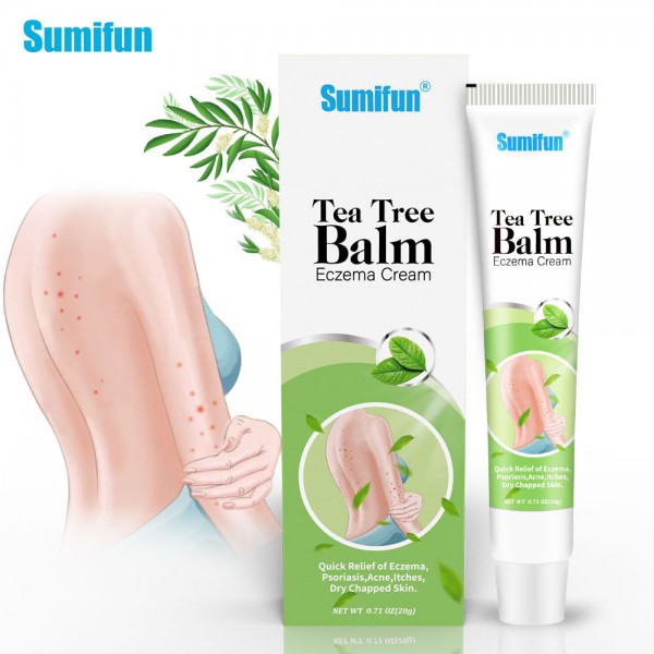 Крем протисвербіжний  від екземи Sumifun Tea Tree Balm Eczema Cream, з олією чайного дерева, 20 г 
