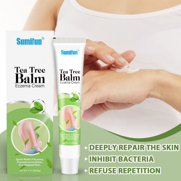 Крем протисвербіжний  від екземи Sumifun Tea Tree Balm Eczema Cream, з олією чайного дерева, 20 г 